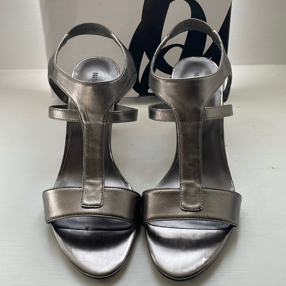 Nine West Silver Heels